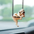 Swinging Dog Car Hanging Pendant Funny Animal Car Rearview Mirror Hanging Charms Ornament Swing Bulldog Auto Interior Accessories Gift Home Decor...