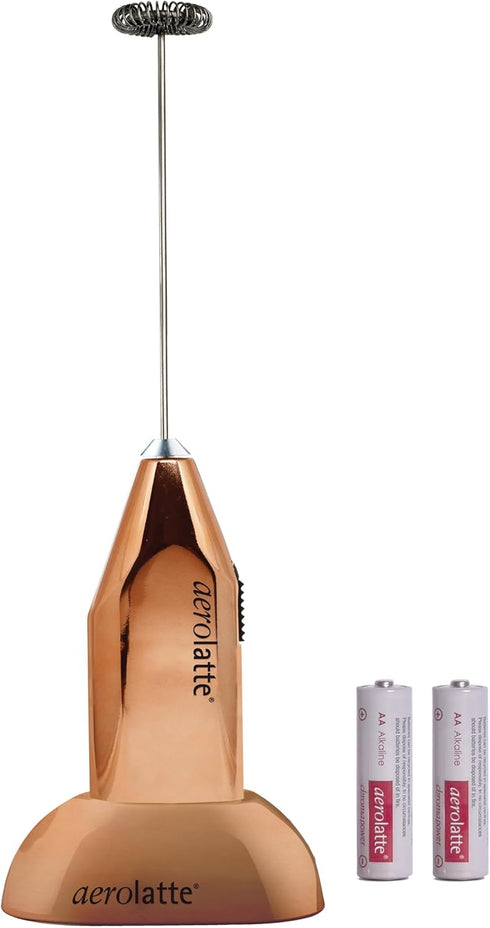 Aerolatte Milk Frother with Counter Stand, The Original Steam-Free Frother, Copper...