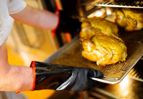 BBQ Gloves Cooking Gloves Food Contact Safe No BPA Insulated Waterpoof, Oil Proof, Heat Resistant BBQ, Smoker, Grill, and Outdoor Cooking Gloves, ...