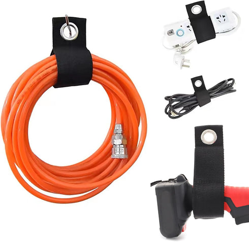 Heavy Duty Storage Straps 17-inch, 8 Pack Extension Cord Holder Storage Wrap Cable Organizer Hook Loop Cable Ties For Hoses, Wires, Ropes, RV, Cam...