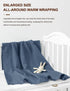 Dusty Blue Receiving Blankets for Boys, Muslin Cotton Baby Swaddle Blanket 47 x 47 inches, Wrap Swaddles for Newborns Baby Essentials (42-09)...