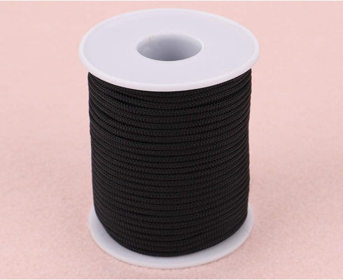 Braided Nylon Twine Cord Thread String for Necklace Bracelet Jewelry Making Crafting Accessories (2mm-98feet, Black)...