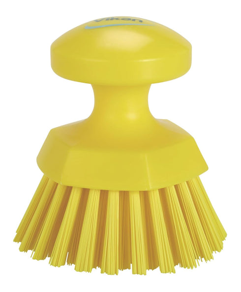 Vikan 38856 Brush,Scrub,Round,Stiff,5",PP/PBT,Yellow...
