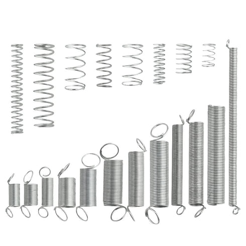 200Pcs 20 Kinds Zinc Plated Steel Coil Spring Wire Metal Extension and Compression Spring Repair Tool Assortment Kit...