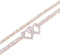 Pingyongchang Heart Rhinestone Ankle Bracelets for Women Shiny Heart Handmade Adjustable Beaded Crystal Tennis Link Chain Bracelets Anklets for Wo...