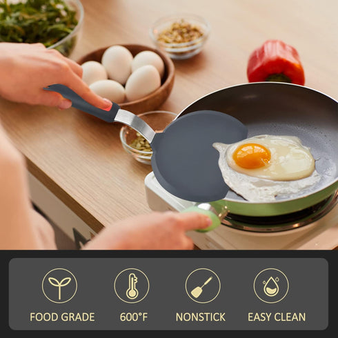 Silicone Spatula Turner Set of 3, Beijiyi 600°F Heat Resistant Cooking Spatulas for Nonstick Cookware, Large Flexible Kitchen Utensils BPA Free Ru...