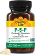 Country Life P-5-P Vitamin B6 – Bioavailable Pyridoxal-5-Phosphate Supplement for Energy, Nervous System Support, and Red Blood Cell Growth – Cert...