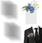 30Pcs Pocket Boutonniere Plastic Sleeve, Transparent Boutonniere Pocket Holder Square Boutonniere, Boutonniere Supplies Clear Plastic Sleeves for ...