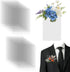 30Pcs Pocket Boutonniere Plastic Sleeve, Transparent Boutonniere Pocket Holder Square Boutonniere, Boutonniere Supplies Clear Plastic Sleeves for ...