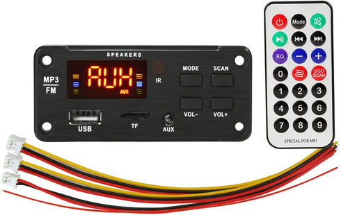 DC 6V?12V Bluetooth Decoder Board,KIMISS Bluetooth 5.0 MP3 Decoder Module ABS Digital Display Decoding Wireless Audio Receiver Module with Remote ...