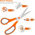 Scissors, Hnncugty 8" Scissors All Purpose Bulk Set of 6-Pack, Sharp Scissors for Office School Supplies Student Teacher Scissors Home Art Craft S...