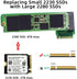 chenyang ROG Ally Gaming Internal M.2 NVME M-Key 2230 to 2280mm SSD Upgrade Extension Adapter...