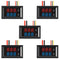 5pcs 0.28" LED Voltmeter Ammeter, Red and Blue Digital Multimeter Display Voltage Current Tester,DC 0-100V 10A Detector Voltage Current Meter Pane...