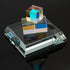 StayMax Clear Crystal Glass Square Display Base Display Stand for Collectibles (3.14inch*3.14inch*0.7inch)...