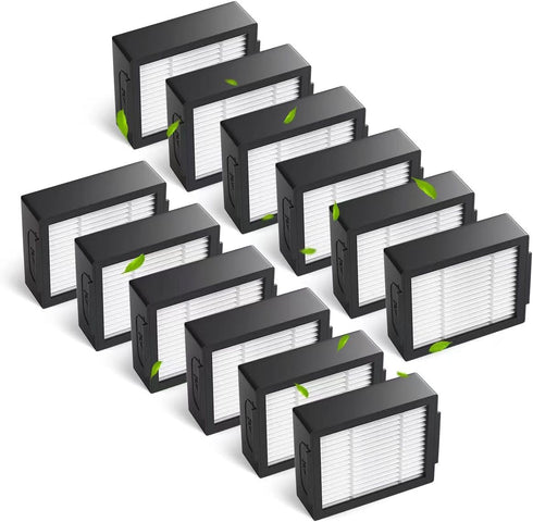 Filters Replacement Parts for i-Robot Roomba e, i, j Series i7 i7+/plus i3 i3+ i4 i6 i6+ i8 i8+ E5 E6 E7 j7 j7+ Vacuum Cleaner, 12 Packs High Effi...