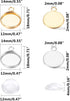 UNICRAFTALE 40 Sets 2 Colors 12mm Flat Round Tray Pendants Making Kits 304 Stainless Steel Pendant Cabochon Settings and Clear Glass Cabochon for ...