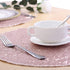 Sequin Placemats Set of 6, Heat-Resistant Dining Table Mats, Stain-Resistant Kitchen Table Placemats, Elegant Sparkle Placemat for Party Wedding A...