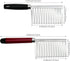 2 PACK French Fry Crinkle Cutter,Wavy Potato Slicer Cutter,Vegetable Veggie Chopper Cut Knife,Cucumber Carrot Garnishing Knife, Home Kitchen Wavy ...