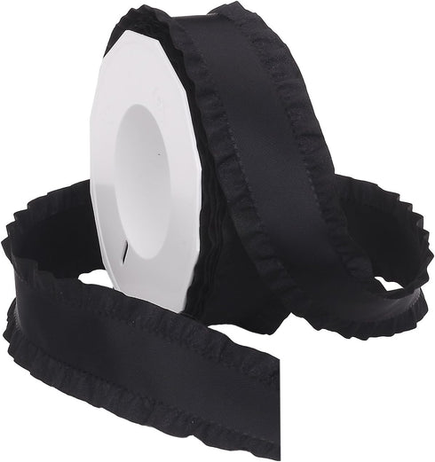 Morex Ribbon Double Ruffle Ribbon, 1-1/2-Inch by 16.5-Yard, Black...
