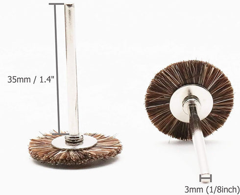 18pcs Nylon Bristle Buffing Polishing Wheel Brush Grindering Power Rotary Cleaning Tools...