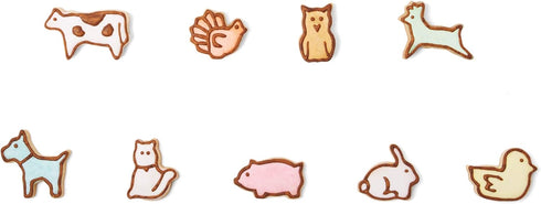 Fox Run Mini Animal Cookie cutters, 0.75 x 1.5 x 1 inches, Metallic...