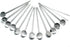 kilofly 12 pcs Bar Spoon Straws Reusable Stainless Steel Long Handle + 2 Cleaning Brushes...