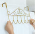 eywlwaar Gold Over The Door Hooks 7 Hanger Rack Heavy Decorative Metal Rack for Home Use Hats Coats Key Bag Clothes Scarfs Hooks (Golden)...