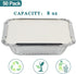 50 Pack 8 OZ/230ML Capacity Mini Aluminum Foil Pans with Cardboard Lids - Christmas Tins Takeout Containers Disposable, Perfect for Food Storage C...