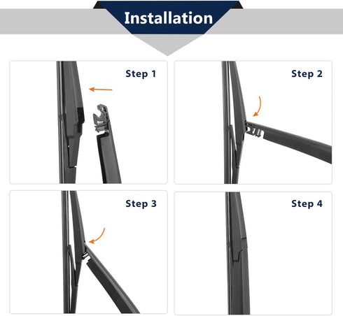 X AUTOHAUX Car Rear Windshield Wiper Blade Arm Set for Kia Rio 2011-2017 11 Inch 280mm...