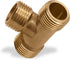 Tee Pipe Fitting T Pipe Connector Brass Tee Equal Tee 1/2" male x 1/2" male x 1/2" male Plumbing Tee for Repair 3 Way Pipe Fitting...