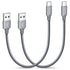Short USB C Cable 1ft, 2-Pack USB A to USB C Charger Cable Fast Charging Cord Braided for iPhone 15 Pro Max Plus, for Samsung Galaxy S22 S21 S20 S...