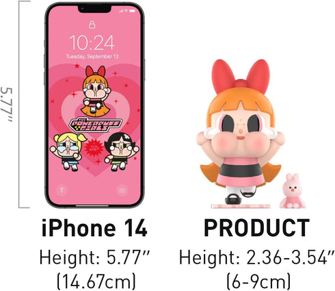 POP MART CRYBABY x Powerpuff Girls Series Figures, CRYBABY Blind Box Figures, Random Design Action Figures Collectible Toys Home Decorations, Holi...