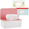 Diaper Wipes Dispenser Wipes Holder, Wipes Tissue Case Keeps Wipes Fresh Tissue Wipes Container with Lid (Pink)...