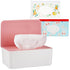 Diaper Wipes Dispenser Wipes Holder, Wipes Tissue Case Keeps Wipes Fresh Tissue Wipes Container with Lid (Pink)...