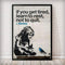 BANKSY Graffiti Wall Art “If You Get Tired Learn to Rest Not to Quit” Street Art Prints Girl Poster Modular Wall Art Canvas Paintings Pictures Hom...