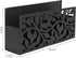 MyGift Black Metal Magnetic Dry Erase Marker Holder for Whiteboard Markers and Accessories Storage Basket Organizer with Floral Cutout Design...
