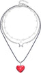 huiphong Layered Star Choker with Puffy Red Heart Necklace Set Merch Jewelry for Women...