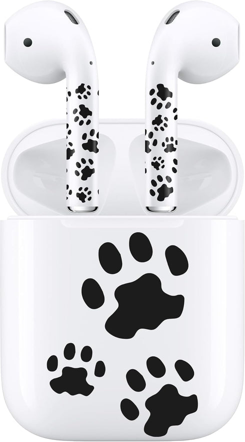 Black Accessories for AirPods 2nd Gen, Cat Paw Decal Skin Sticker for Earphones and Charging Case, Earbuds Case Cover Wrap for Women and Teens, wi...