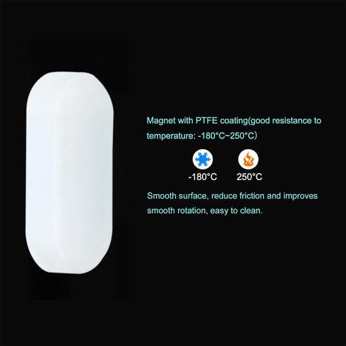 MECCANIXITY Magnetic Stirrer Mixer Stir Bar Rod 15mm/0.59" Cylinder Shape PTFE Coating Magnet White for Laboratory 32Pcs...