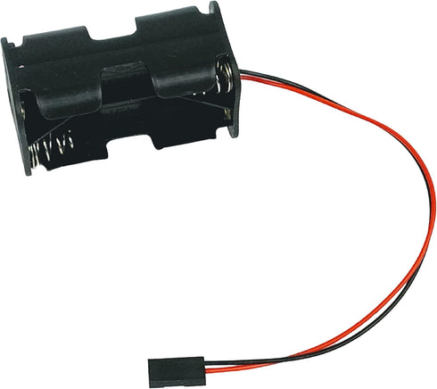 RC 4 Cell AA Battery Holder with Futaba FUT JR Plug/3-Pin Servo Connector | 6V Battery Holder with Dupont Connector | Battery Holder for Receiver ...