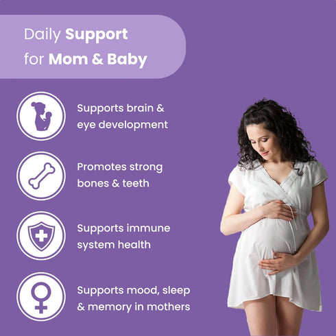 Prenatal DHA for Women 600mg + 400 IU Vitamin D3 | 120 Softgels | Supports Brain Health | Triglyceride Omega 3 Fish Oil DHA Prenatal Vitamins for ...