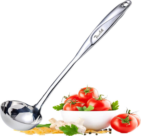 High Grade Soup Ladle,Cooking Ladle for Soup,Heat-proof Design of Hollow Handle,Stainless Steel Kitchen Utensil?4ouce/13.5 Inch)...