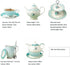 Cup& Saucer Set Bone China Porcelain Tea Coffee Cup for Breakfast Afternoon Tea- Blue Stripe Pattern (1)...