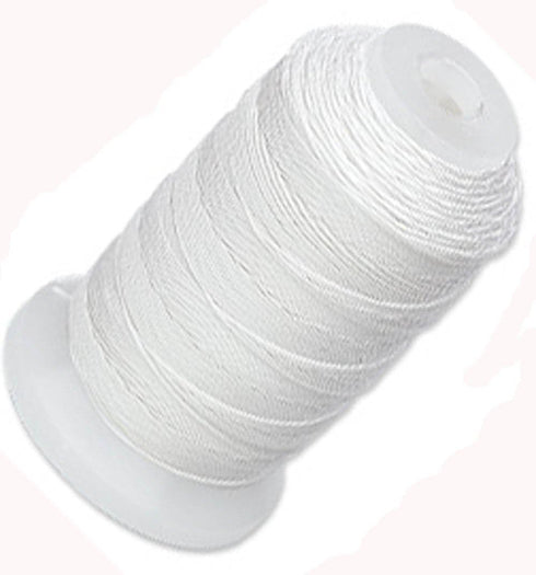 Simply Silk Beading Thread Cord Size E White 0.0128 Inch 0.325mm Spool 200 Yards for Stringing Weaving Knotting...