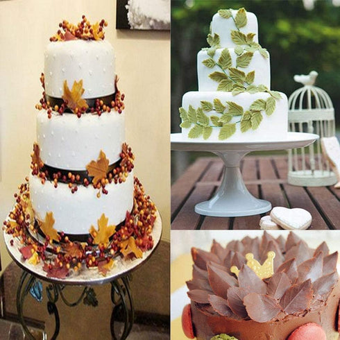 3 Pcs Assorted Leaf Fondant Mold, 3D Leaf Silicone Molds for Chocolate Candy, Sugarcraft Cake Decoration, Cupcake Topper, Polymer Clay...