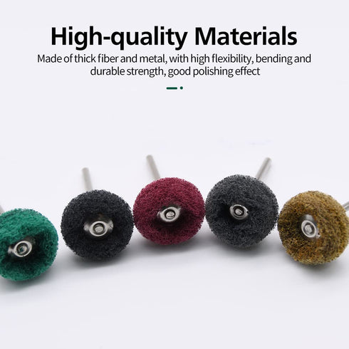 Abrasive Wheel, 100pcs 1" Buffing Polishing Wheels, Metal Polishing Compound for Rotary Tools-1/8"(3mm) Shank, 120 Grit, 180 Grit, 320 Grit, 400 G...