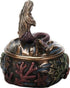 SUMMIT COLLECTION Decorative Art Nouveau Style Sirens of The Sea Mermaid Holding Hand Over Chest Praying Mermaid Fantasy Resin Jewelry Trinket Box...