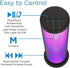 Aduro LED Wireless Speaker with Pulsating Lights, Wireless Color Changing Portable Outdoor Party Tower Speaker Universal, Black...