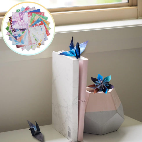 Origami Paper, DOITEM 200 Sheets 6 inches Square 24 Colors Differents Color on Both Sides Hand Crafts Origami Paper Arts Creativity...
