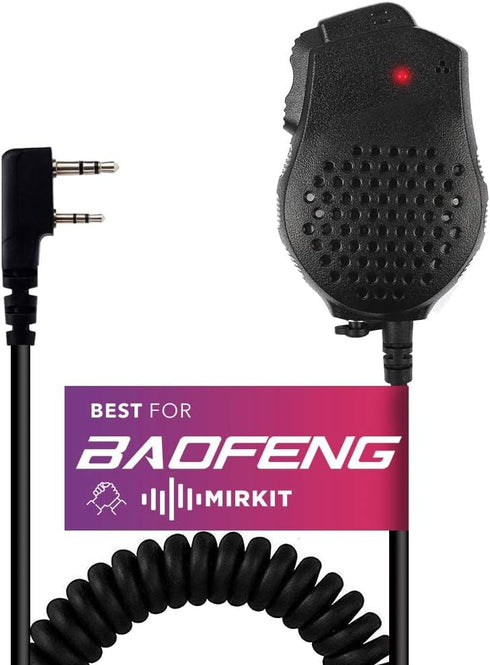 Original Baofeng Mic for UV-82 Speaker Mic Compatible with Baofeng Radios: UV-82HP, UV-82L, UV-5R Series and All Ham Radio Dual PTT Design with K2...